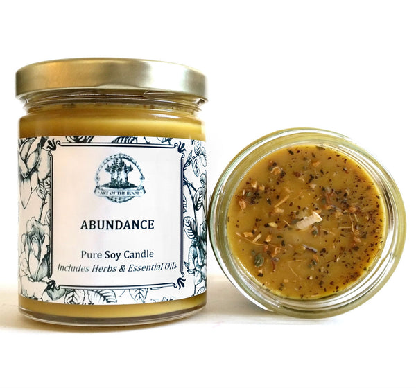 Abundance Soy Candle for Prosperity, Good Fortune & Success