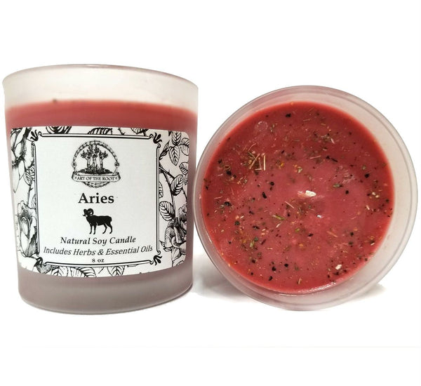 Aries Soy Zodiac Candle for Courage, Independence, Initiative & Energy