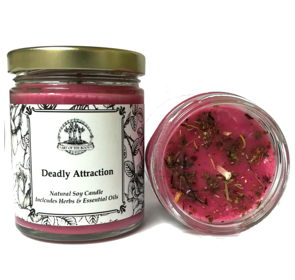 Deadly Attraction Herbal Soy Spell Candle for Seduction, Passion, Lust & Attraction