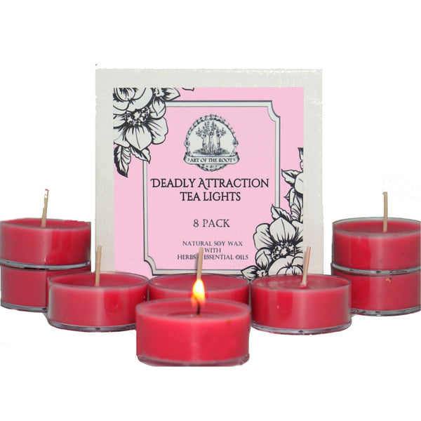 Deadly Attraction Soy Tea Light Candles for Passion, Lust, Infatuation, Seduction, & Romance