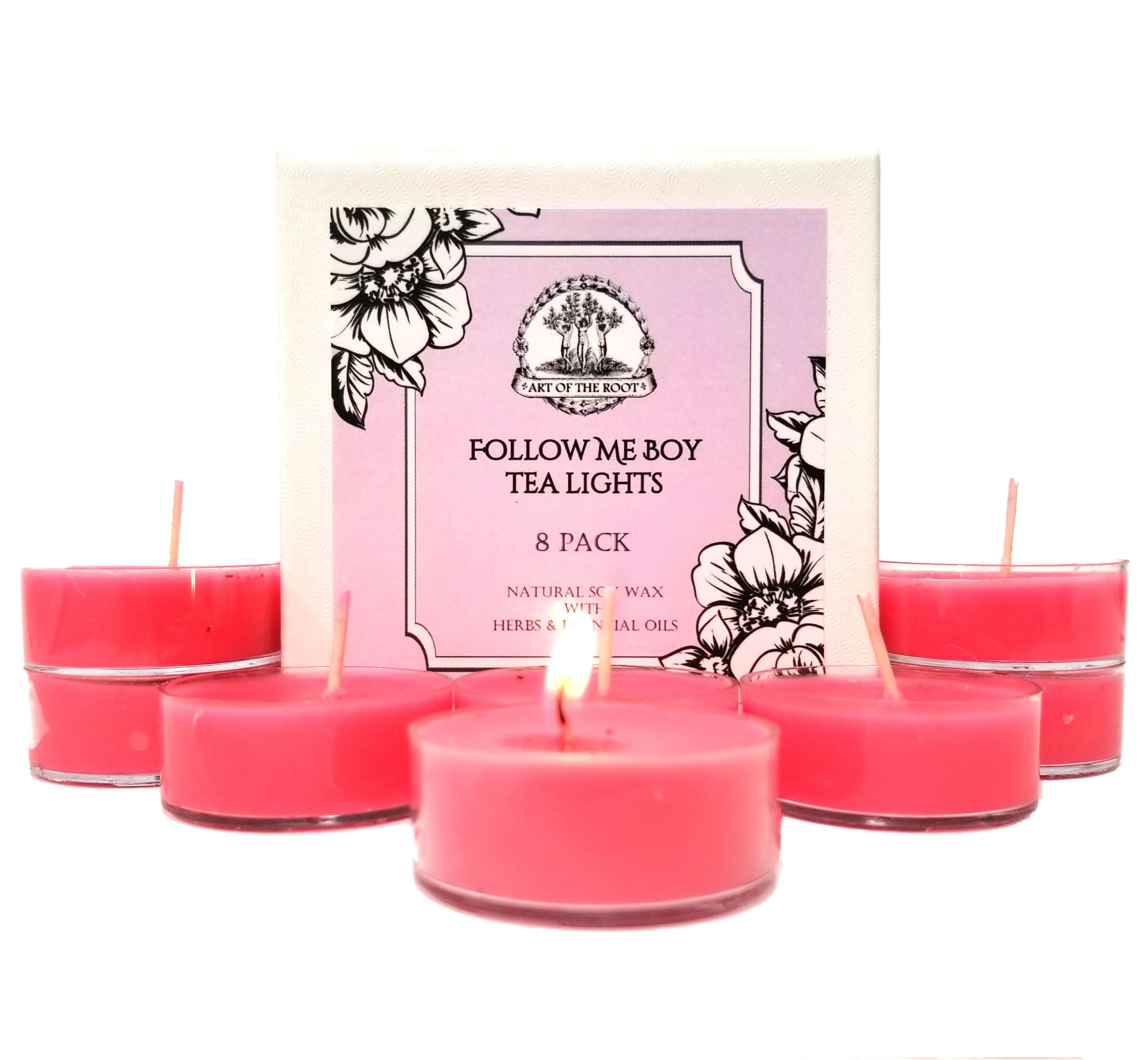 Follow Me Boy Soy Tea Lights for Commitment, Fidelity & Control