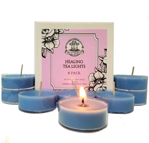 Healing Soy Tea Light Candles for Grief, Sadness, Heartache, Stress & Emotional Turmoil