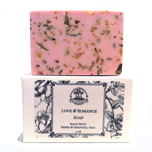 Love & Romance Shea Herbal Soap Bar for Hoodoo Voodoo Wiccan & Pagan Rituals