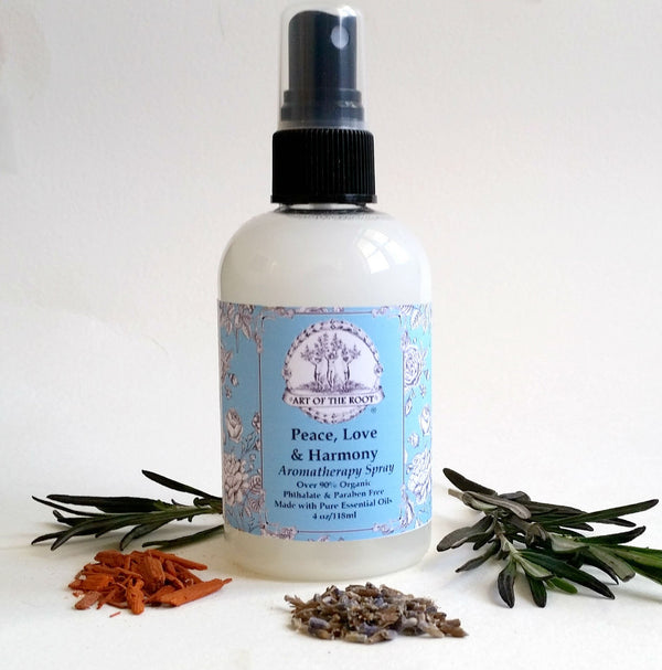 Peace, Love & Harmony Aromatherapy Spray. Over 90% Organic,Vegan & Phthalates and Paraben Free