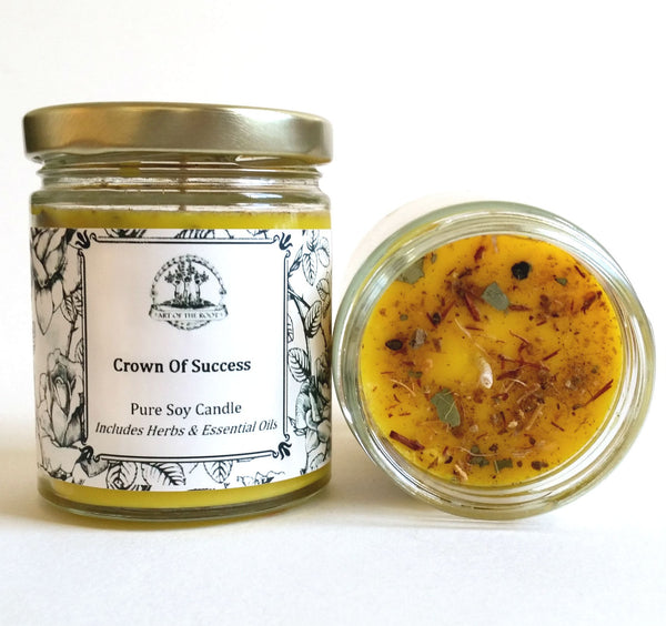 Crown of Success Soy Candle for Prosperity, Achievement & Obtaining Goals