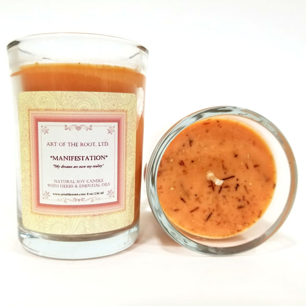 Manifestation Soy Affirmation Candle for Goals, Dreams, Wishes, Intentions & the Law of Attraction